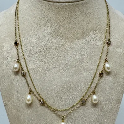 Sale Photo Thumbnail #57: Lot 57: Sterling necklaces