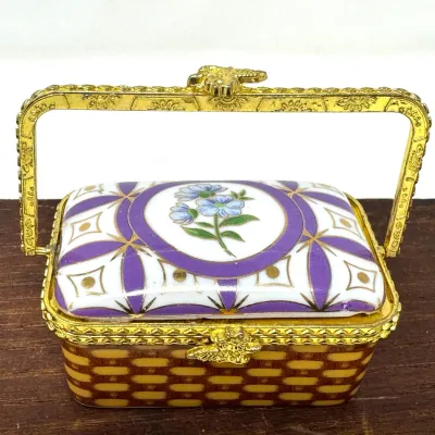 Sale Photo Thumbnail #122: Lot 122 Picnic basket trinket box