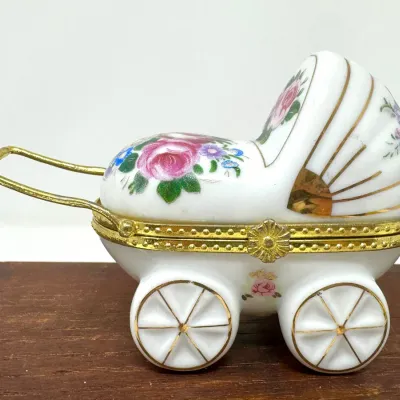 Sale Photo Thumbnail #112: Lot 112: Baby stroller trinket box