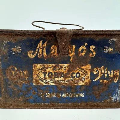 Sale Photo Thumbnail #251: Lot 251 Vintage Mayo's cut plug tobacco pail advertising