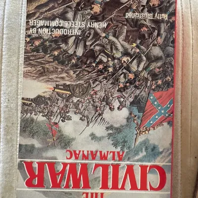Sale Photo Thumbnail #429: Vintage paperback book titled 'The Civil War Almanac' published by World Almanac Publications, featuring an introduction by Henry Steele Commager.