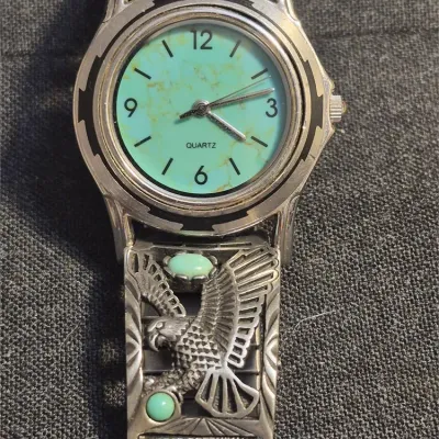 Sterling Silver Native American Watch ~ watch band sterling [ 57.8 gr]