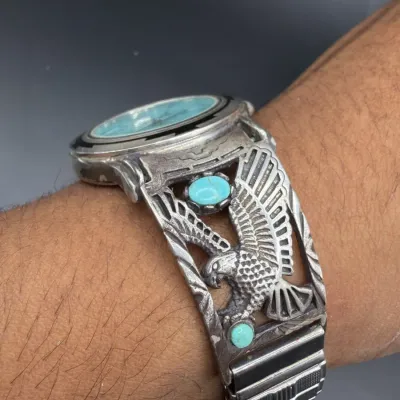 Sterling Silver Native American Watch ~ watch band sterling [ 57.8 gr]
