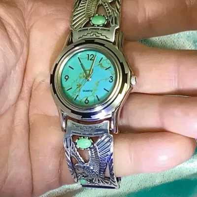 Sterling Silver Native American Watch ~ watch band sterling [ 57.8 gr]