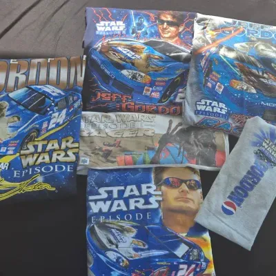 Jeff Gordon #24 Star Wars: Episode I NASCAR Racing Graphic T-Shirts, 6Pc, Sz XL