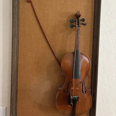 Vintage Violin Shadowbox Wall Decor - Framed Musical Instrument Art