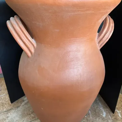 Extra Large Terracotta Urn Planter - 33.5" H x 22" W, Double Handled, Clay, Garden, Pot