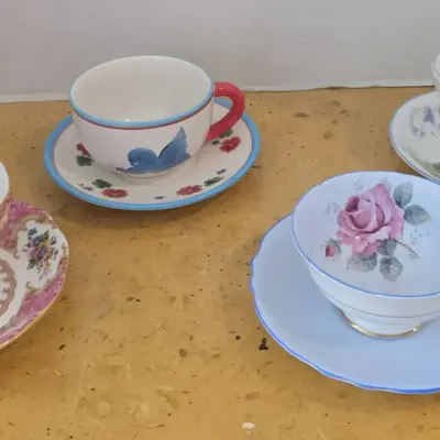 Tea Cups & Saucers - Royal Albert Fine Bone China, Paragon, Allyn Nelson Collection, Floral