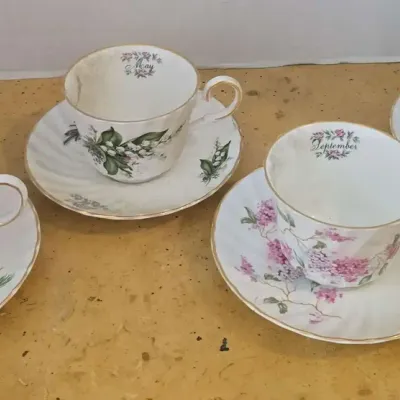 Tea Party - Fine Bone China, Royal Patrician, May, September, November, October, Cups & Saucers