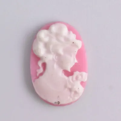 Pink Cameo- Style Cabochon 