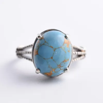 Turquoise Cabochon Sterling Silver Ring
