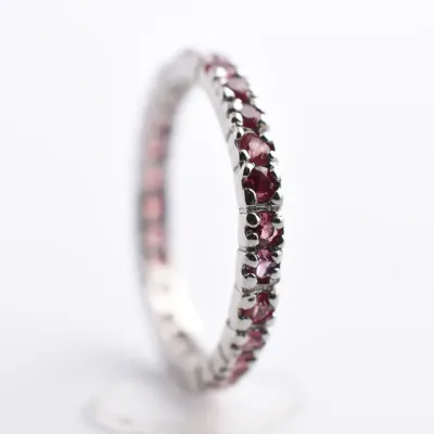Sapphire Sterling Silver Line Ring