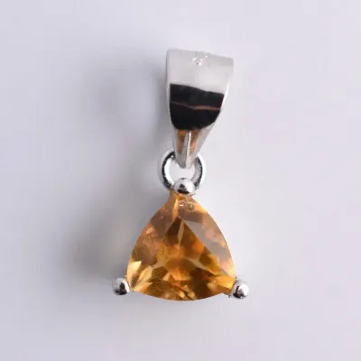 Citrine Sterling Silver Pendant
