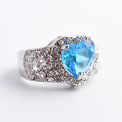 Vintage Blue Heart Ring