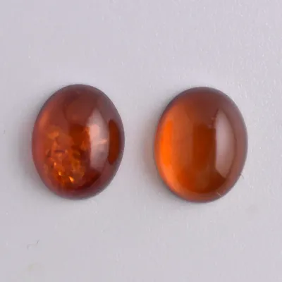 1.8ctw Natural Amber Cabochon Pair