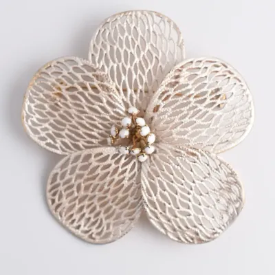 Vintage Large Floral Brooch