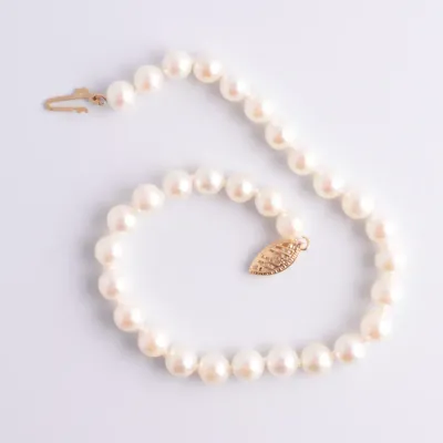 14k Yellow Gold Pearl Bracelet