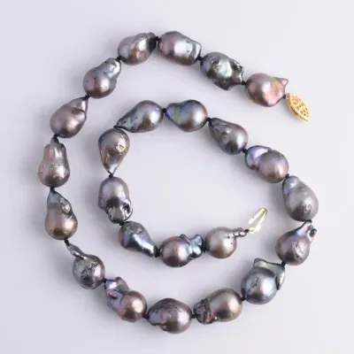 Faux Tahitian Pearl Necklace