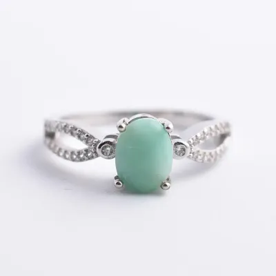 Emerald Sterling Silver Ring