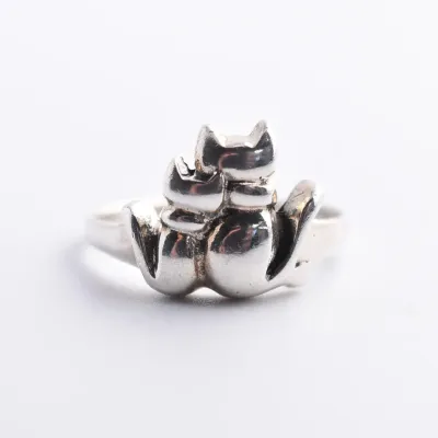 Sterling Silver Cat Ring