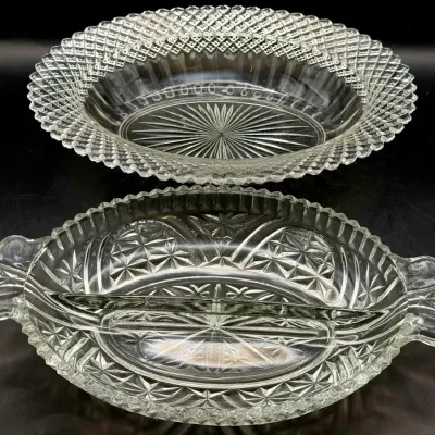 (2) Lovely Clear Glass Dishes