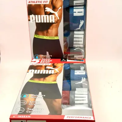 (2) NIB Puma Moisture Wicking Boxer Briefs Size Large 