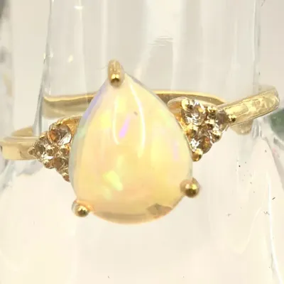 925 Sterling Silver Ring Gold Tone Size 8.5