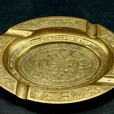Ornate Metal Ashtray Made In India
