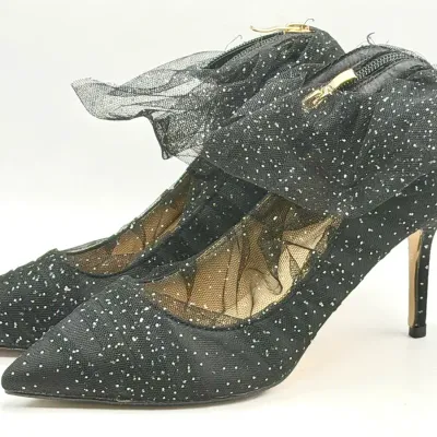 Yini High Heel Shoes With Tulle Size 8.5
