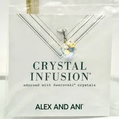 Swarovski Crystal Alex And Ani Heart Charm New