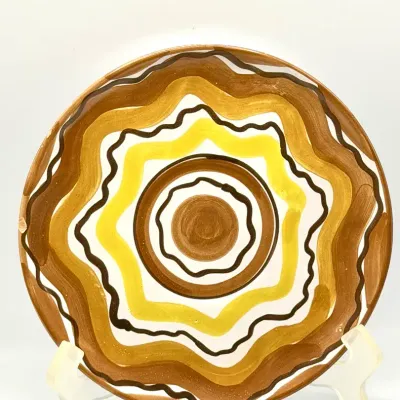 hand-painted Italian pottery plate