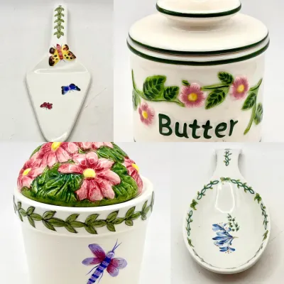 (4) Lovely Botanical Dishes Feat Portmeirion