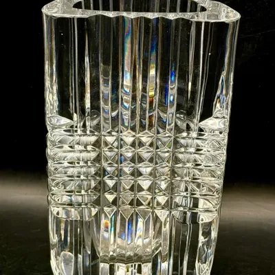 Signed Rogaška Crystal (Slovenia) Crystal Vase