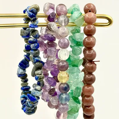 (5) Stone Bead Bracelets 