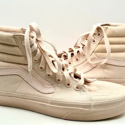 Vans Sk8 Hi Mono Canvas Peach Blush Size 8 Sneakers 