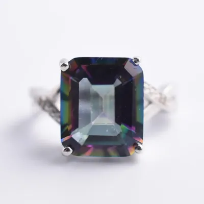 Mystic Topaz Sterling Silver Ring