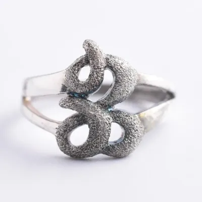 Sterling Silver Textured Swirl Ring