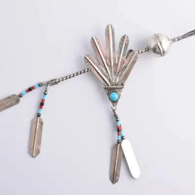 Turquoise Sterling Silver Southwestern Style Brooch