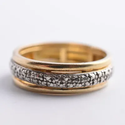 Sterling Silver Gold Vermeil Band Ring