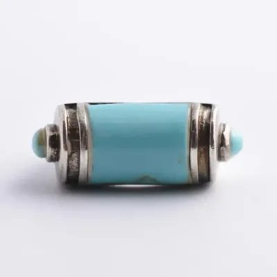 Turquoise Cabochon Sterling Silver Ring