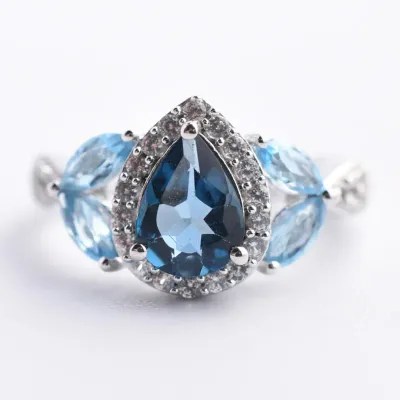Blue & London Blue Topaz Sterling Silver Ring