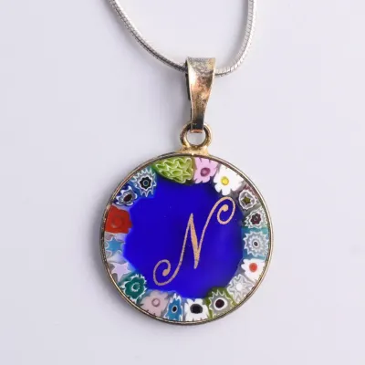 Murano Glass Sterling Silver Necklace