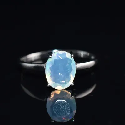 Fire Opal Sterling Silver Ring