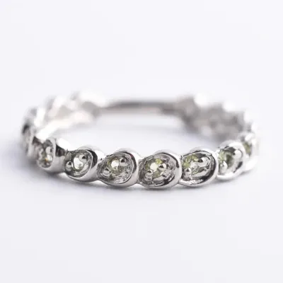 Quartz Sterling Silver Line Ring