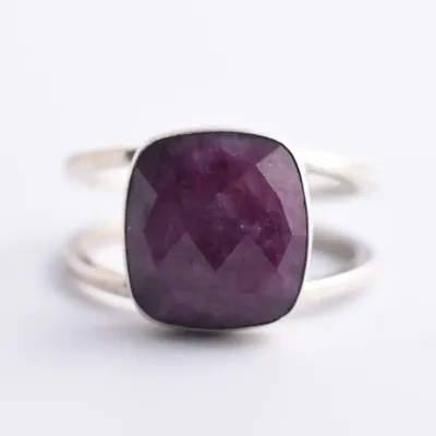 Ruby Sterling Silver Ring
