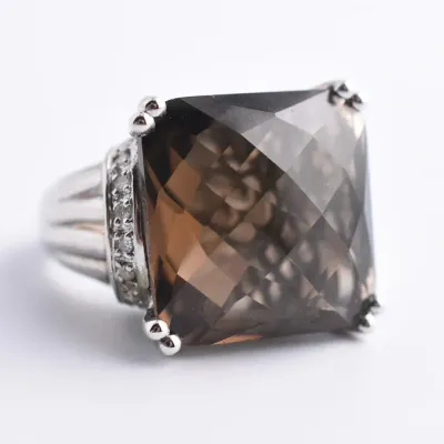 Smokey Quartz Sterling Silver Ring
