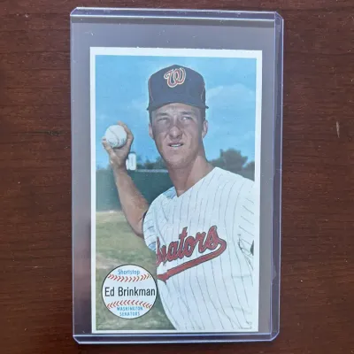 1964 Topps "Giants" Baseball Card. Ed Brinkman - Washington Senators. Card #27