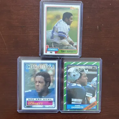 Vintage Topps Football Cards. Tony Dorsett - Dallas Cowboys