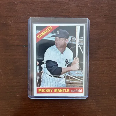 1966 Topps Baseball Card. Mickey Mantle - New York Yankees. Card #50