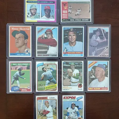 Vintage Topps Baseball Cards. Nellie Fox, Lou Brock, and More
